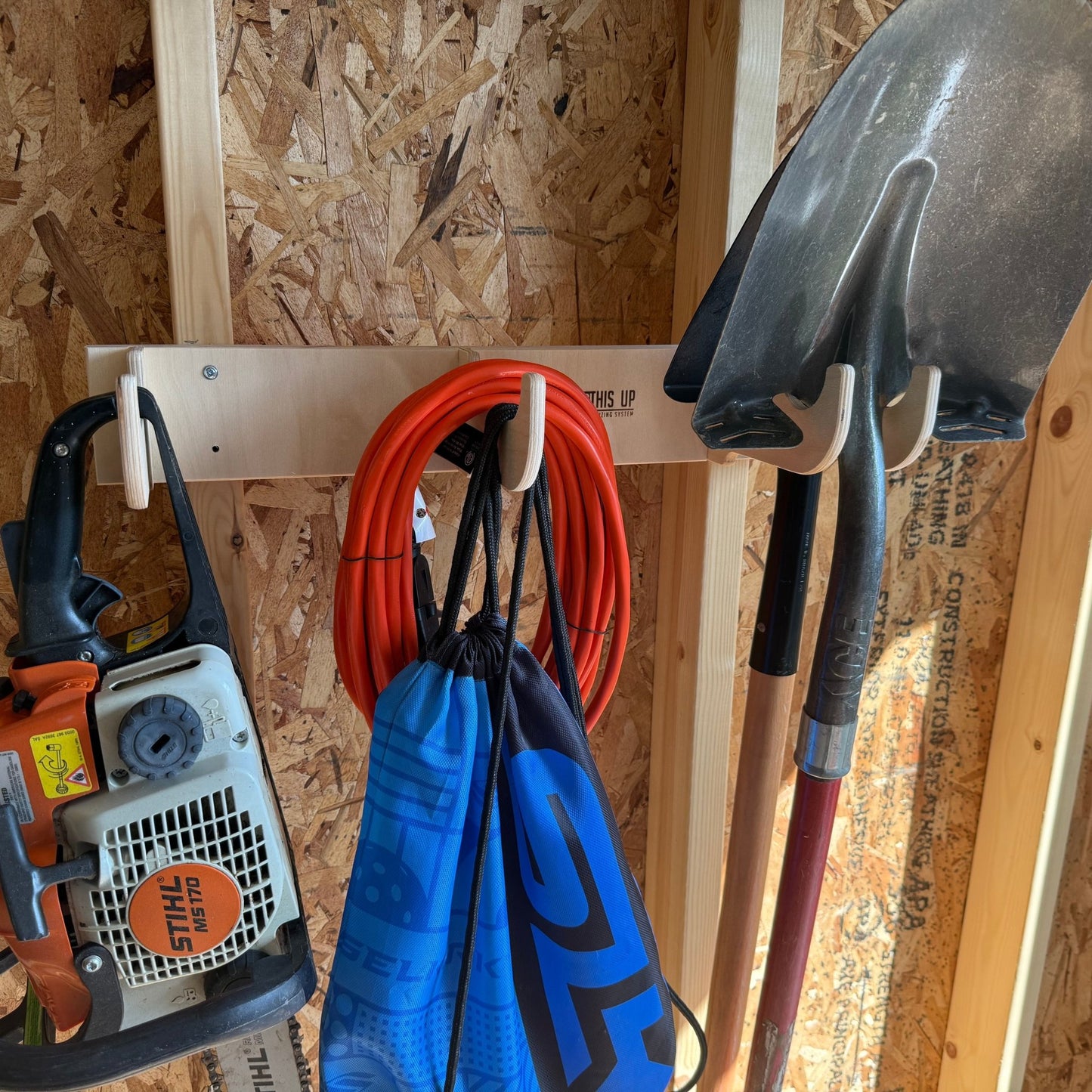 Heavy - Duty Shed Tool Organizer Rack – Wall - Mounted Yard Tool Storage Monkey Bars (Copy) - HangThis Up