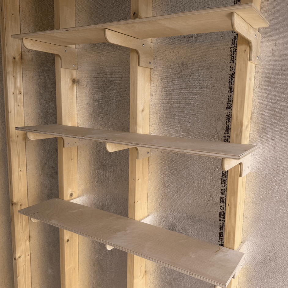 Shelf and Bracket Kit for Sheds - HangThis Up