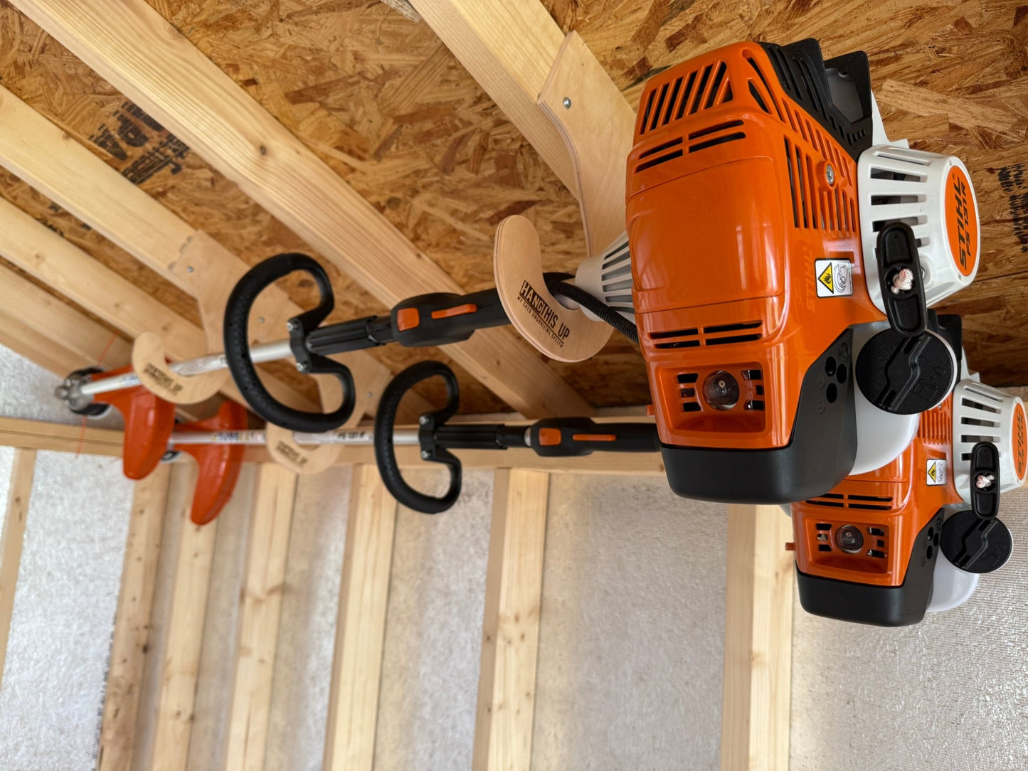 Weed Wacker Organizer Ceiling (7 pair), Weed Eater Shed Hook - HangThis Up