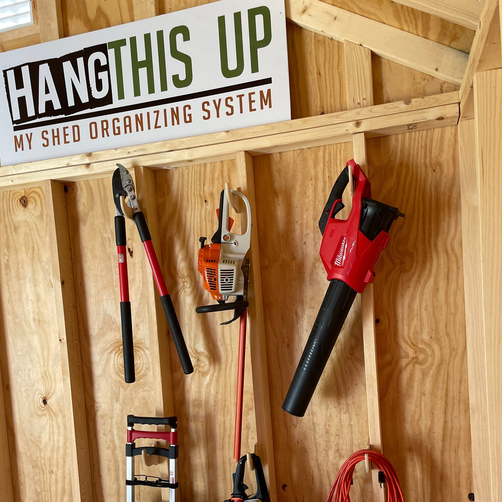 Fishing Rod Rack, Shed Organization Ideas, Shed Storage, Shed Organize –  HangThis Up My Shed Organizing System