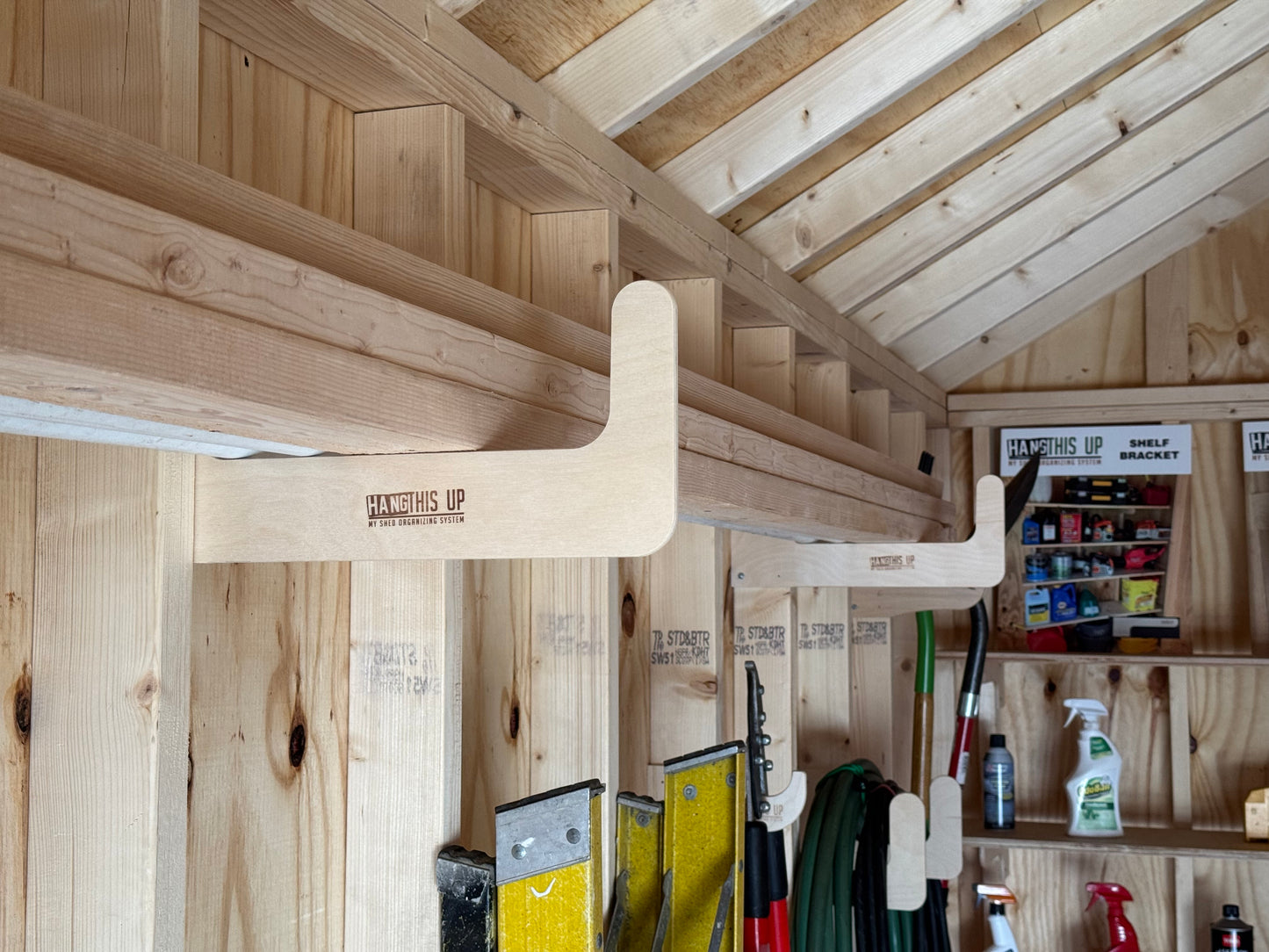 Shed Storage Organizer Stud Mount Storage Rack