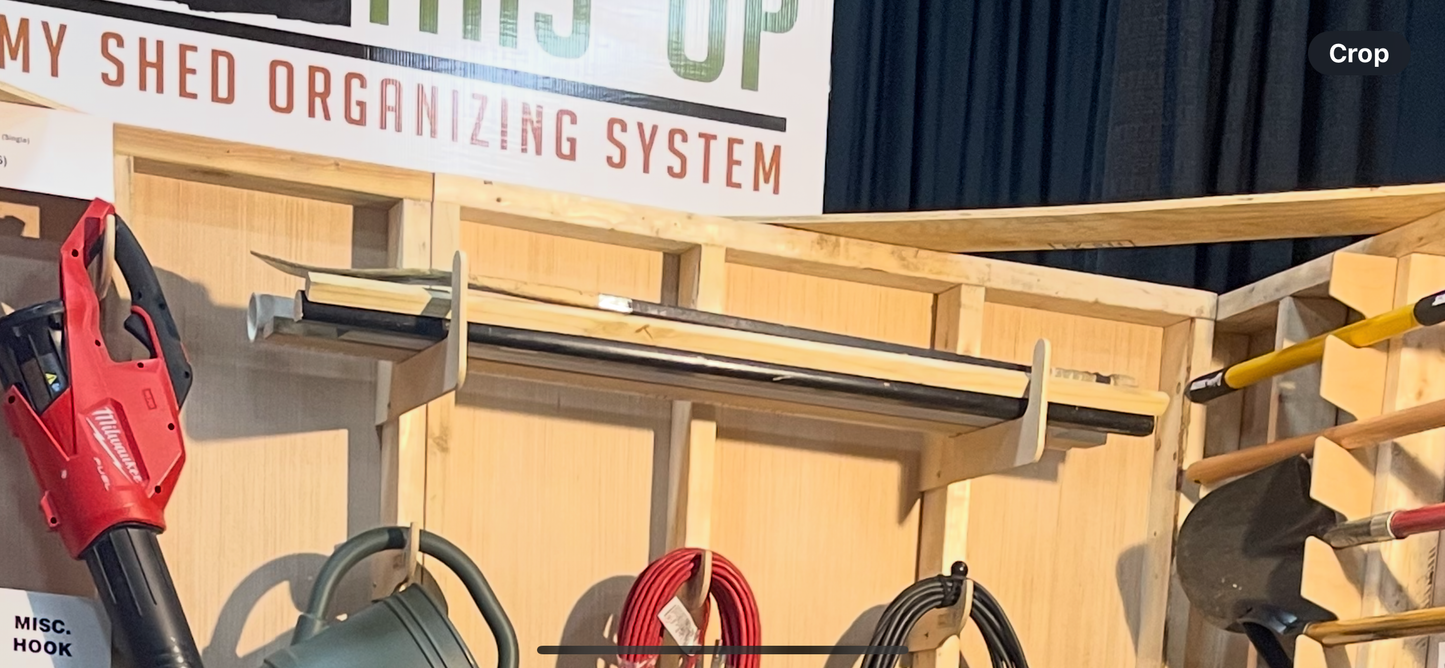Shed Storage Organizer Stud Mount Storage Rack