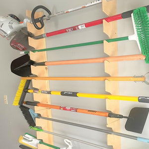 BEST Garage Yard Tool Rack, Yard Tool Storage Rack, Garden Tool Storage, Garage Storage and Organizer - HangThis Up