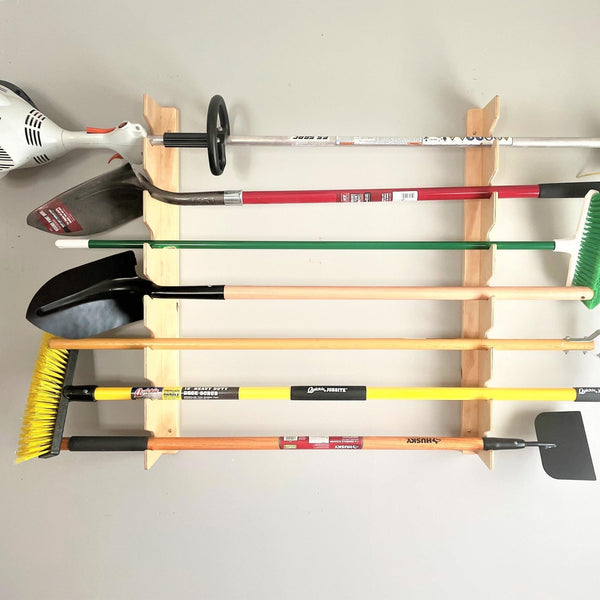 BEST Garage Yard Tool Rack, Yard Tool Storage Rack, Garden Tool Storage, Garage Storage and Organizer - HangThis Up