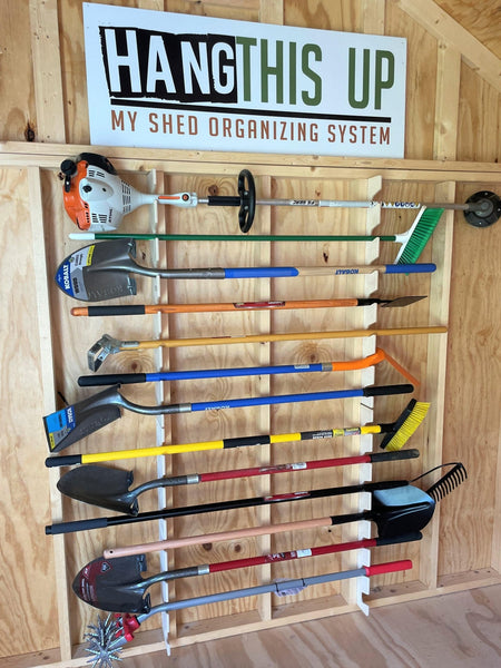 Best yard tool rack for shed and garden tool storage, keeping tools organized and easily accessible.