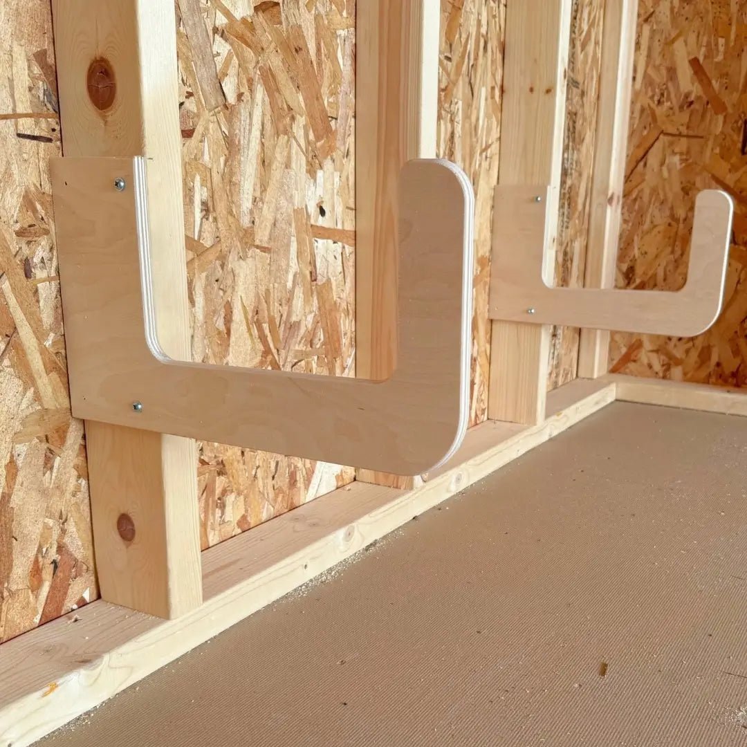 Setup Stud Rack Double Cornhole Stud Mounted Rack – HangThis Up