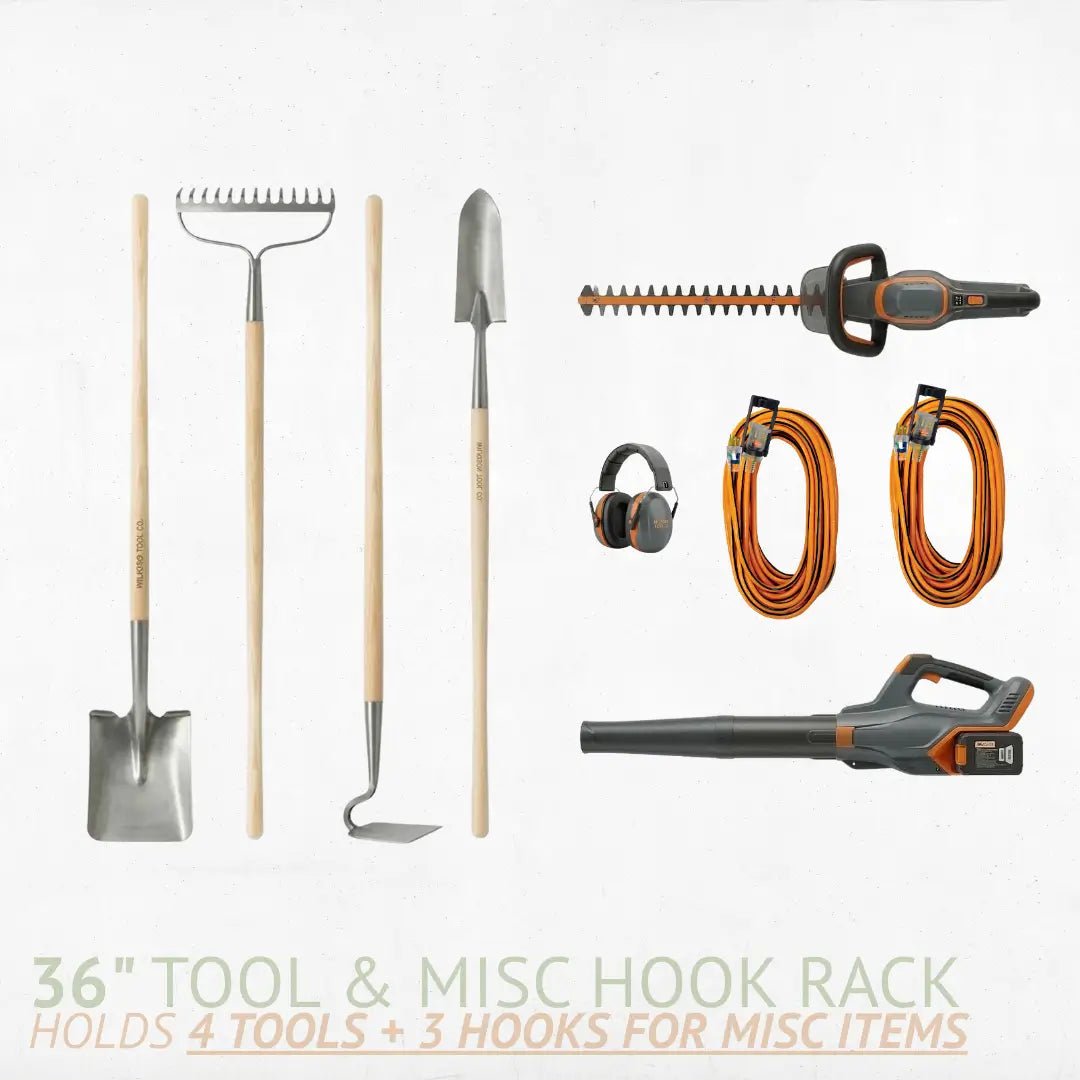 Heavy - Duty Garage Tool and Misc. Hook Rack - Parida Storage