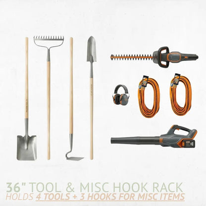 Heavy - Duty Garage Tool and Misc. Hook Rack - Parida Storage