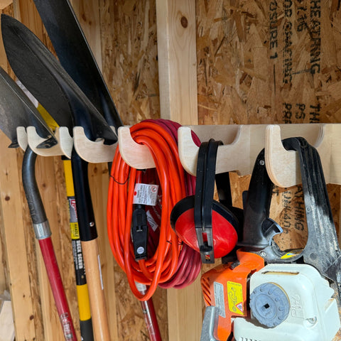 Heavy - Duty Shed Tool Organizer Rack – Wall - Mounted Yard Tool Storage Monkey Bars (Copy) - HangThis Up
