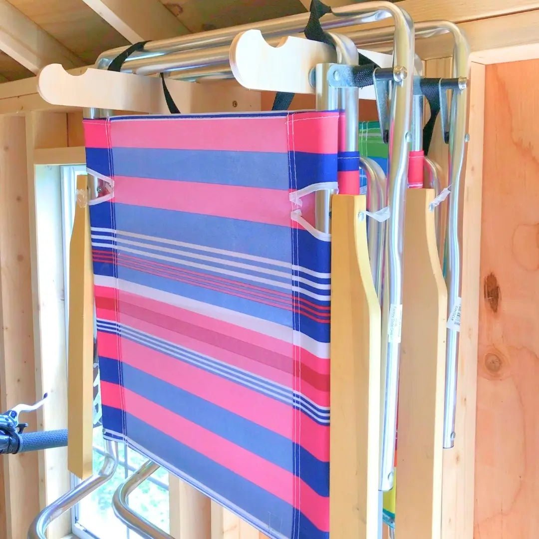 Lawn Chair Organizing Stud Mounted Hooks - HangThis Up