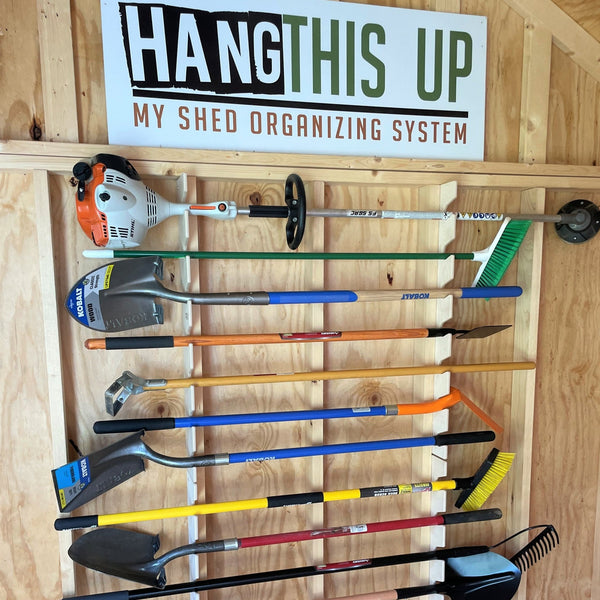 NEW: The Complete Shed Kit, Yard Tool Organizer, Garden Tool Rack, Tool Hook, Shelving - HangThis Up