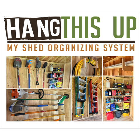 NEW:  ULTIMATE SHED ORGANIZATION KIT:   Yard tool rack, Garden tool Storage, Organizer