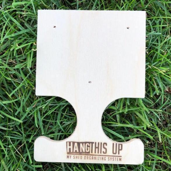 Pole Saw and Long Pool Equipment Organizer, shed organization, yard shed, garden shed - HangThis Up. Pole Hooks
