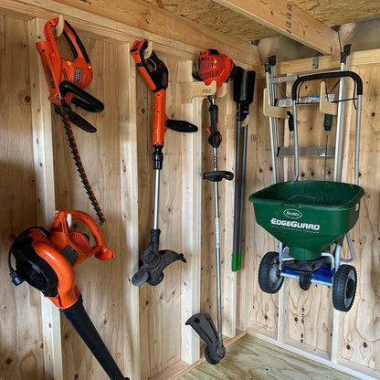 Practical Shed Kit Large quantity Garden Tool Racks and Misc Storage Hooks - HangThis Up