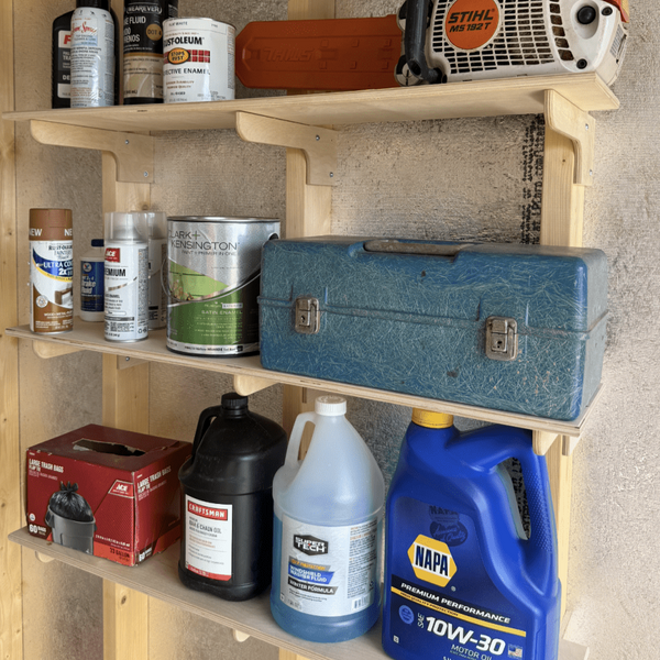 Shelf and Bracket Kit for Sheds - HangThis Up