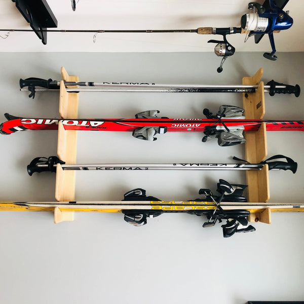 Snow Ski Rack, Water Ski Storage, Snow Equipment / Basement / Indoor Spaces - HangThis Up