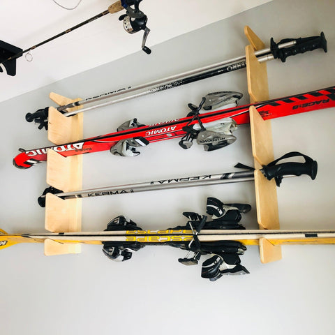 Snow Ski Rack, Water Ski Storage, Snow Equipment / Basement / Indoor Spaces - HangThis Up