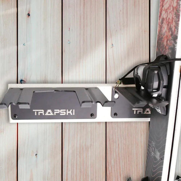 TRAPAWAY Wall Rack | Holds Skis or Snowboard by Bindings | Garage Organizer for Yard Tools, Gear & Equipment | Aluminum | No Moving Parts to break or pinch | Made in the USA - HangThis Up