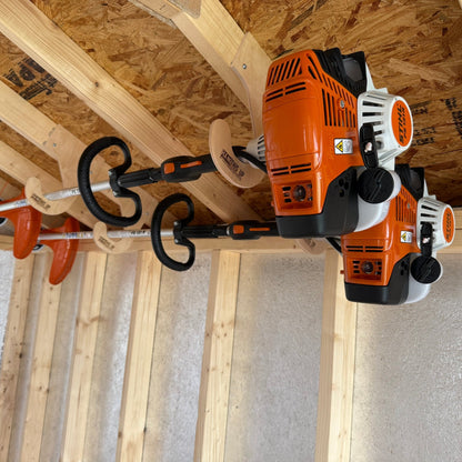 Weed Wacker Organizer Ceiling (7 pair), Weed Eater Shed Hook - HangThis Up