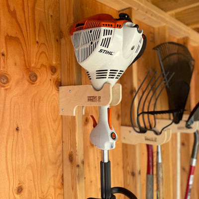 Weed Wacker Organizer, Shed Organization System, Yard Shed Storage, Yard Tool Rack - HangThis Up