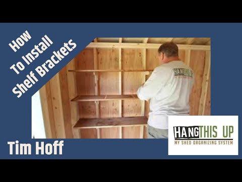 Video showing how easy it is to install shelving in your shed.  It's so easy with www.hangthisup.com.