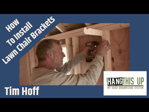 How To Install Lawn Chair Brackets Video. Lawn chair storage in a wood shed. Efficiently organize and store your lawn chairs in this shed. 